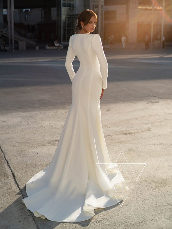 Temperament Socialite White Wedding Dress Bridal Toast Dress