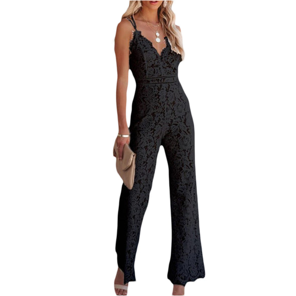 Women's Sexy Lace Floral Jumpsuit